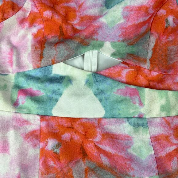 Reformation L’Atiste‎ by Amy Watercolor Cut-out Mini Dress Size L - Picture 5 of 7